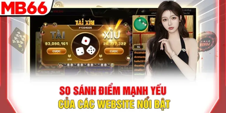So sánh điểm mạnh – yếu của các website nổi bật